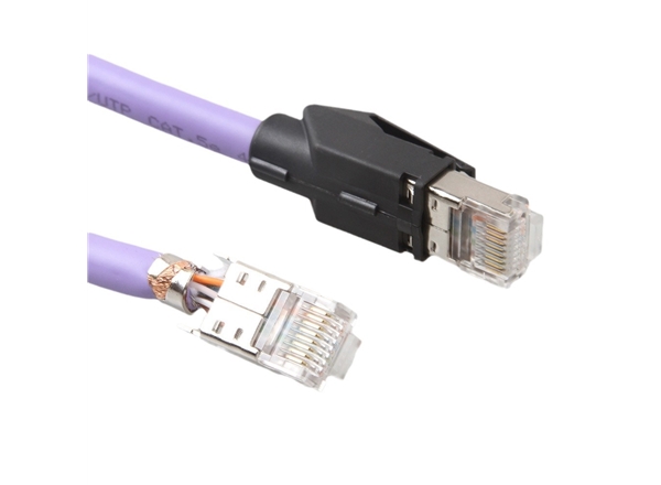 工業網線超五類（lèi）超高柔組裝德式水晶頭