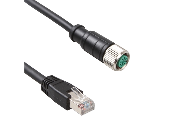 M12 4P D型A母直頭轉RJ45 德式（shì）工業網線