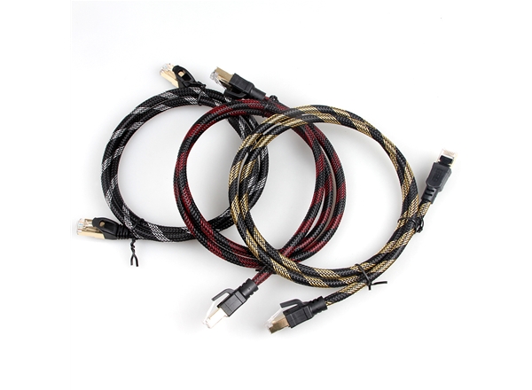 七類SFTP純銅網絡跳（tiào）線帶外編織網