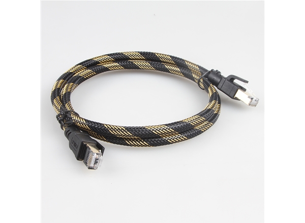 八類SFTP純銅雙屏蔽網線帶編織網-網線（xiàn）廠家